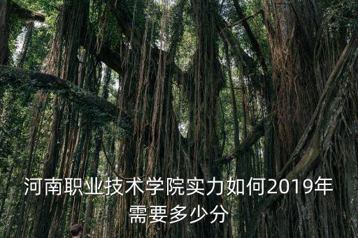 河南職業(yè)技術(shù)學(xué)院實力如何2019年需要多少分