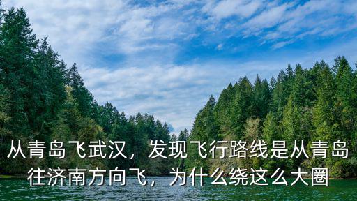 從青島飛武漢，發現飛行路線是從青島往濟南方向飛，為什么繞這么大圈