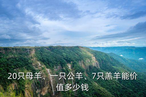 20只母羊、一只公羊、7只羔羊能價值多少錢