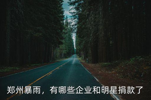 鄭州暴雨，有哪些企業和明星捐款了