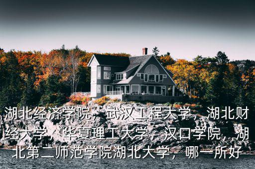 湖北經濟學院，武漢工程大學，湖北財經大學，華夏理工大學，漢口學院，湖北第二師范學院湖北大學，哪一所好