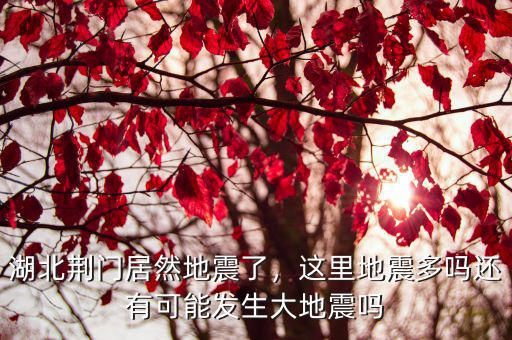 湖北荊門居然地震了，這里地震多嗎還有可能發生大地震嗎