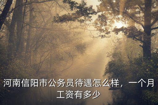 河南信陽市公務員待遇怎么樣，一個月工資有多少