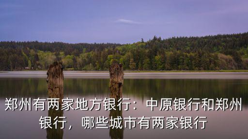 鄭州銀行許昌有幾個都在哪里,鄭州有兩家地方銀行