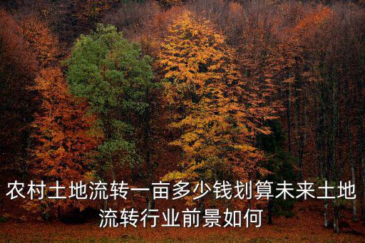 農村土地流轉一畝多少錢劃算未來土地流轉行業前景如何