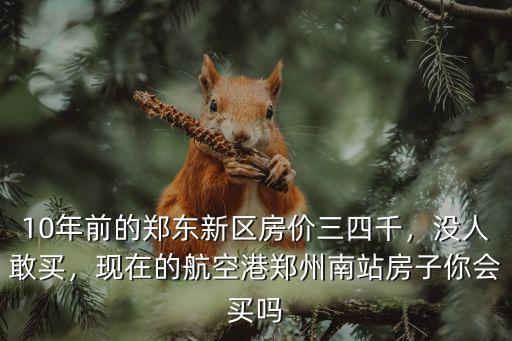 10年前的鄭東新區房價三四千，沒人敢買，現在的航空港鄭州南站房子你會買嗎