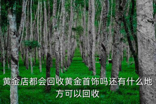 黃金店都會回收黃金首飾嗎還有什么地方可以回收