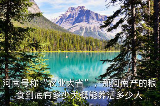 河南號稱“農業大省”，那河南產的糧食到底有多少大概能養活多少人