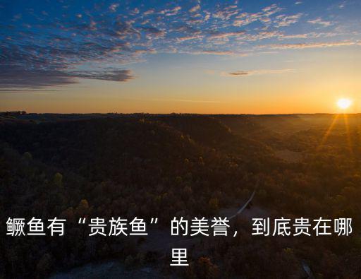 鱖魚有“貴族魚”的美譽，到底貴在哪里