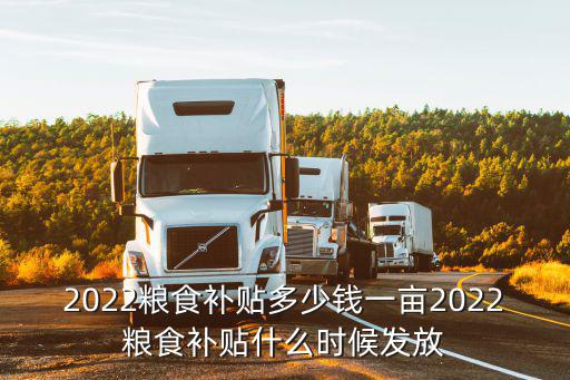 商丘寧陵糧食補(bǔ)貼多少錢一畝,2022糧食補(bǔ)貼多少錢一畝