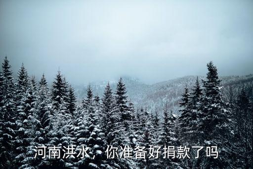 河南洪水，你準備好捐款了嗎