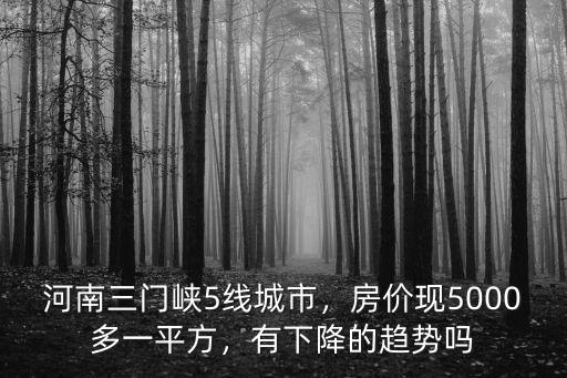 河南三門峽5線城市，房價(jià)現(xiàn)5000多一平方，有下降的趨勢嗎