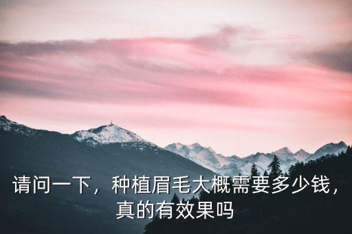 請(qǐng)問(wèn)一下，種植眉毛大概需要多少錢(qián)，真的有效果嗎