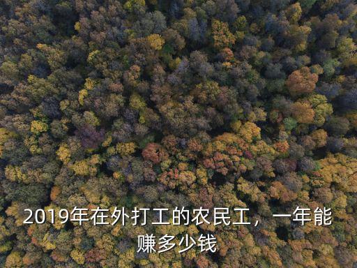 2019年在外打工的農民工，一年能賺多少錢