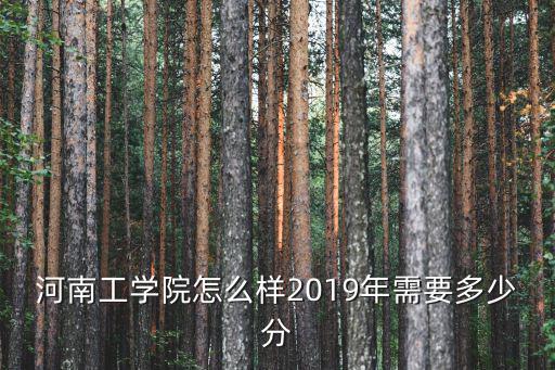 河南工學院怎么樣2019年需要多少分