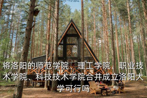 將洛陽的師范學院、理工學院、職業技術學院、科技技術學院合并成立洛陽大學可行嗎