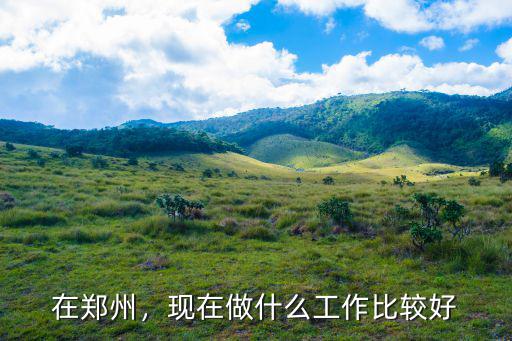 在鄭州，現(xiàn)在做什么工作比較好