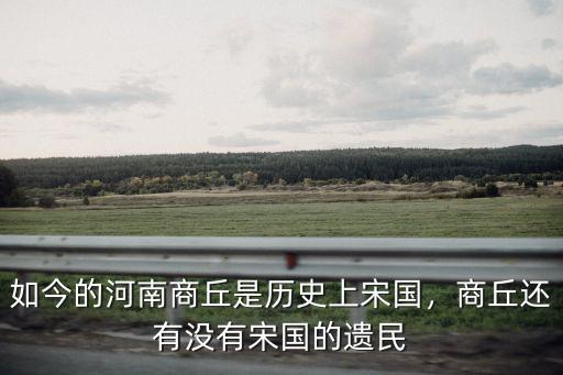 如今的河南商丘是歷史上宋國，商丘還有沒有宋國的遺民