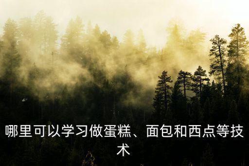 哪里可以學習做蛋糕、面包和西點等技術