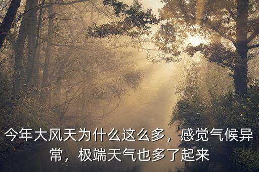 今年大風天為什么這么多，感覺氣候異常，極端天氣也多了起來