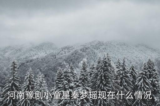 河南豫劇小童星秦夢瑤現在什么情況