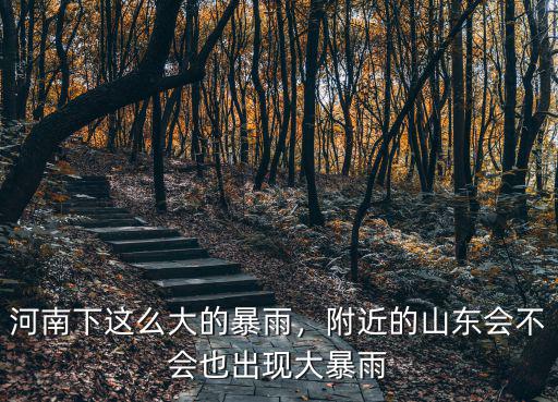 河南下這么大的暴雨，附近的山東會不會也出現大暴雨