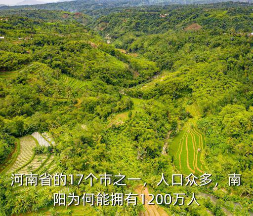 河南省南陽市2021年多少萬人,河南省的17個(gè)市之一