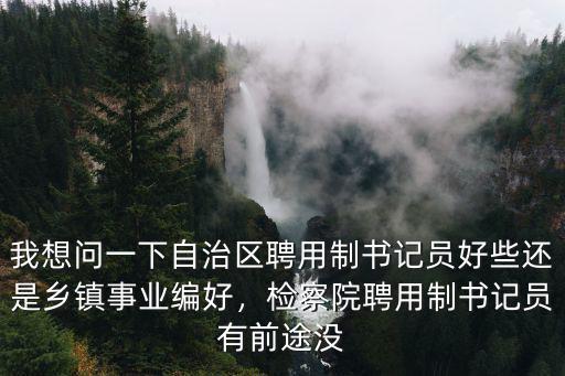 我想問一下自治區(qū)聘用制書記員好些還是鄉(xiāng)鎮(zhèn)事業(yè)編好，檢察院聘用制書記員有前途沒