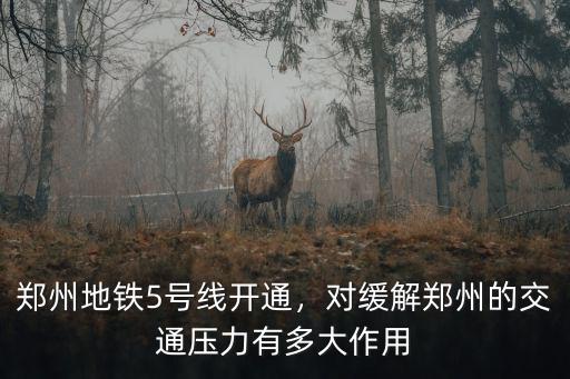 鄭州地鐵5號(hào)線開通，對(duì)緩解鄭州的交通壓力有多大作用