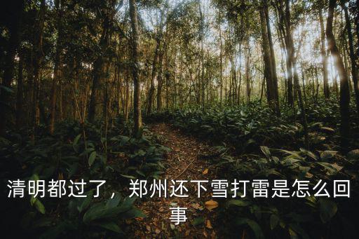 清明都過(guò)了，鄭州還下雪打雷是怎么回事