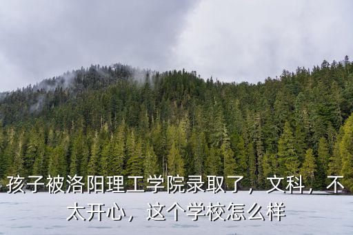 孩子被洛陽(yáng)理工學(xué)院錄取了，文科，不太開(kāi)心，這個(gè)學(xué)校怎么樣