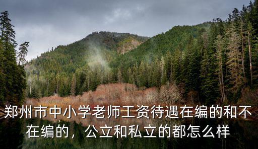 鄭州市中小學老師工資待遇在編的和不在編的，公立和私立的都怎么樣
