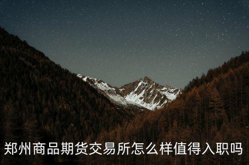 鄭州期貨市場怎么樣,鄭州商品期貨交易所怎么樣