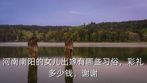河南南陽(yáng)的女兒出嫁有哪些習(xí)俗，彩禮多少錢(qián)，謝謝