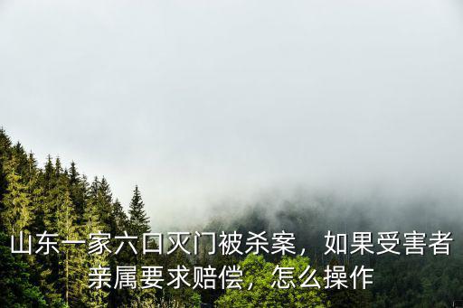 山東一家六口滅門被殺案，如果受害者親屬要求賠償，怎么操作