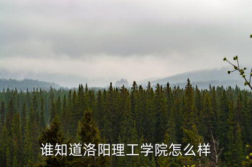 誰(shuí)知道洛陽(yáng)理工學(xué)院怎么樣