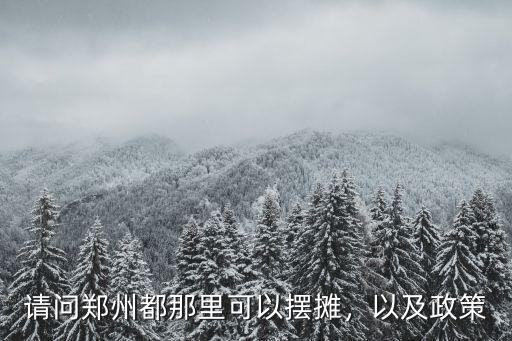 請問鄭州都那里可以擺攤，以及政策