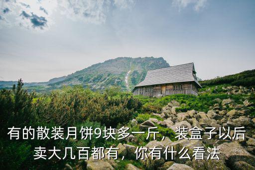 有的散裝月餅9塊多一斤，裝盒子以后賣大幾百都有，你有什么看法