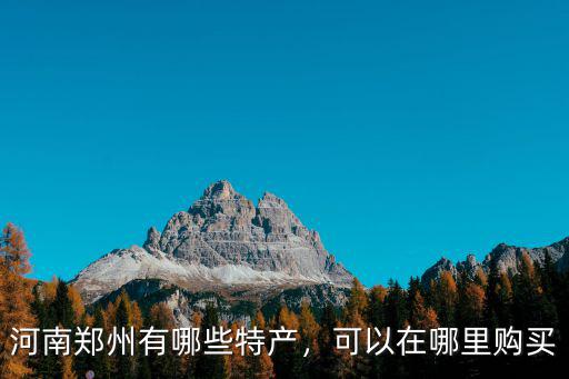 河南鄭州有哪些特產(chǎn)，可以在哪里購(gòu)買(mǎi)