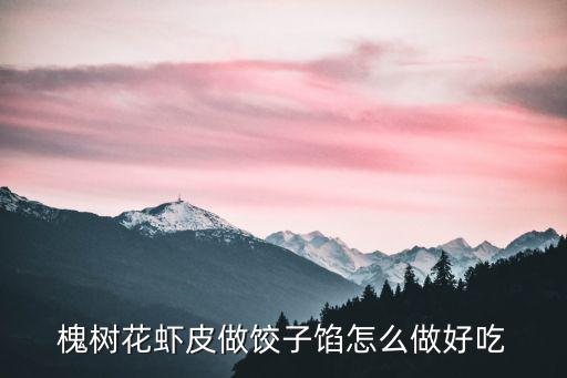 槐樹花蝦皮做餃子餡怎么做好吃