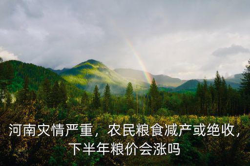 河南洪水災情怎么樣,河南災情嚴重