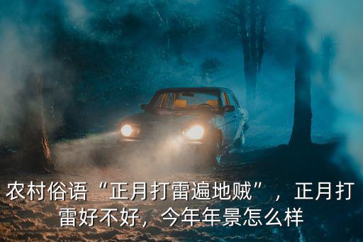 農(nóng)村俗語(yǔ)“正月打雷遍地賊”，正月打雷好不好，今年年景怎么樣