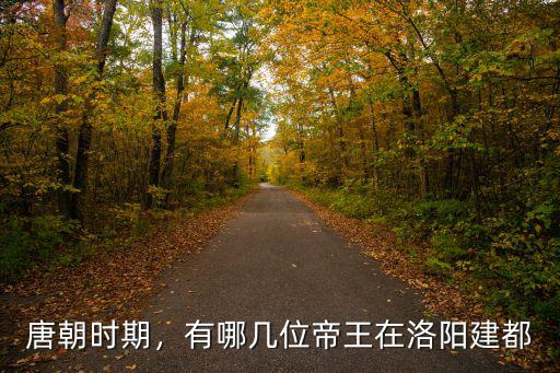 唐朝時期，有哪幾位帝王在洛陽建都