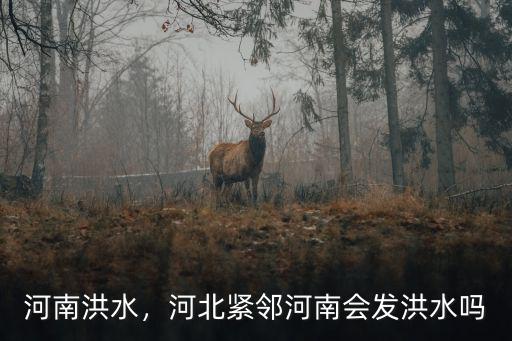 河南洪水，河北緊鄰河南會發洪水嗎