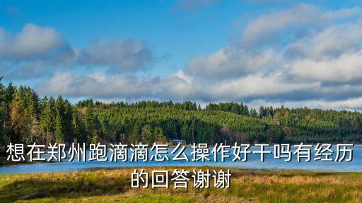 想在鄭州跑滴滴怎么操作好干嗎有經(jīng)歷的回答謝謝