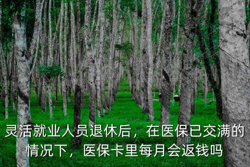 靈活就業(yè)人員退休后，在醫(yī)保已交滿的情況下，醫(yī)?？ɡ锩吭聲?huì)返錢嗎