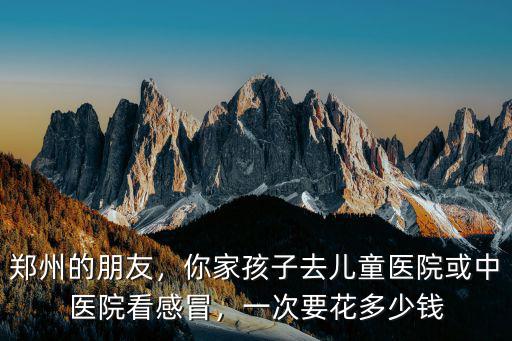 鄭州的朋友，你家孩子去兒童醫(yī)院或中醫(yī)院看感冒，一次要花多少錢