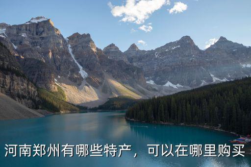 鄭州名優(yōu)特產(chǎn)哪里有賣,河南鄭州有哪些特產(chǎn)