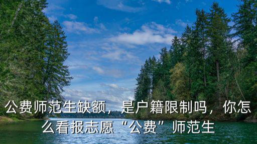公費師范生缺額，是戶籍限制嗎，你怎么看報志愿“公費”師范生