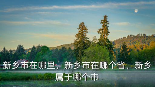 新鄉十八中位置在哪里,新鄉市在哪里